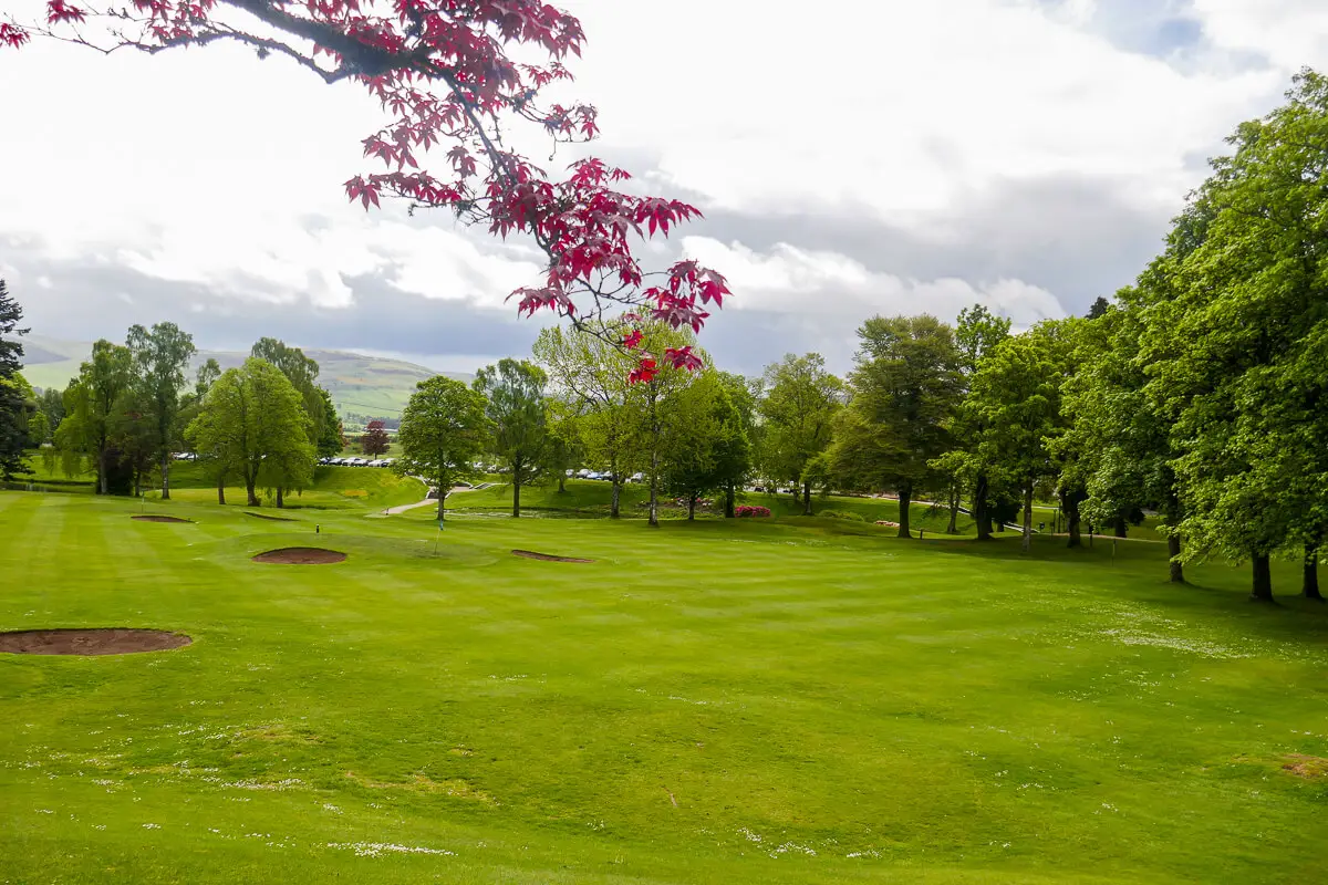 The grounds of Gleneagles, a luxury hotel in Scotland