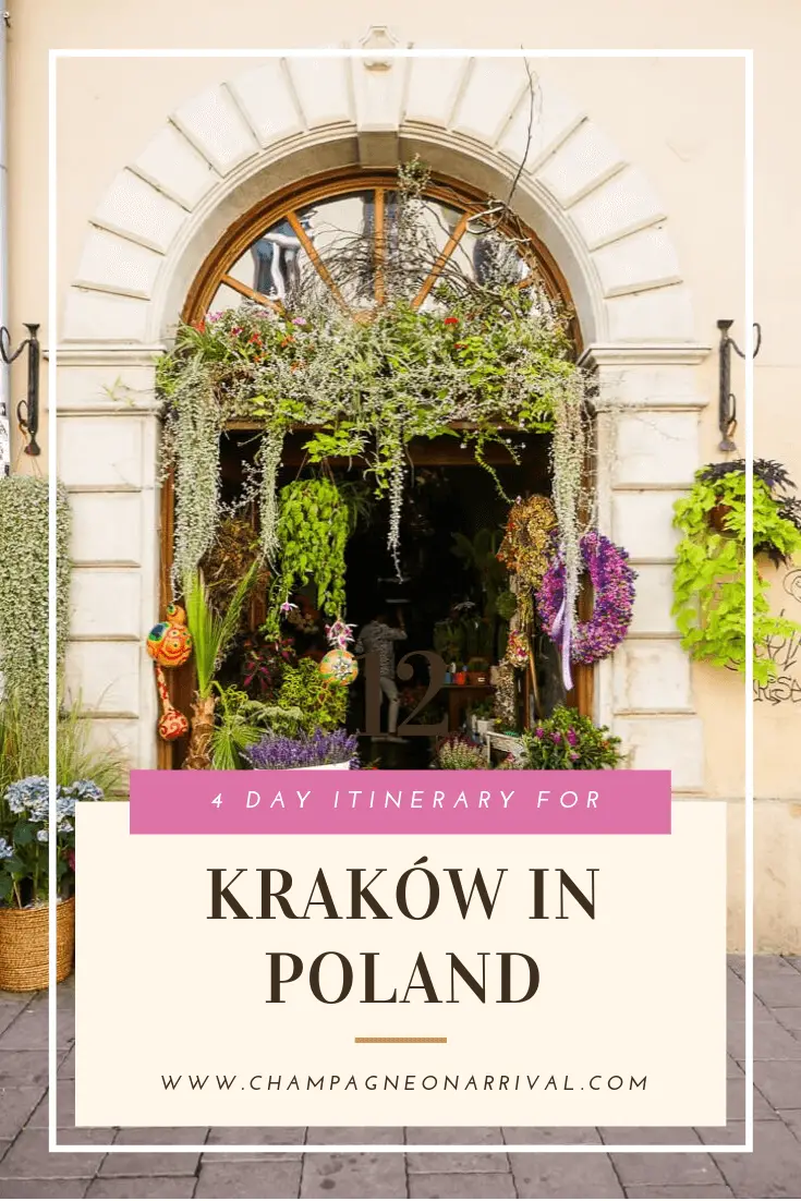 A four day itinerary for Kraków in Poland, including lots of tips to get the most out of your trip! Kraków is a beautiful old and classically European city, a perfect location for a long weekend. #Krakow #poland #itinerary #wawelcastle #oldtown