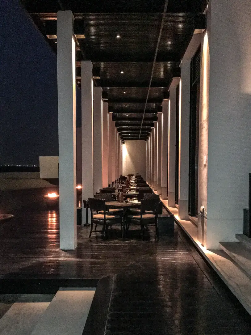 The Beach Restaurant at the Chedi Muscat, a luxury hotel in Oman