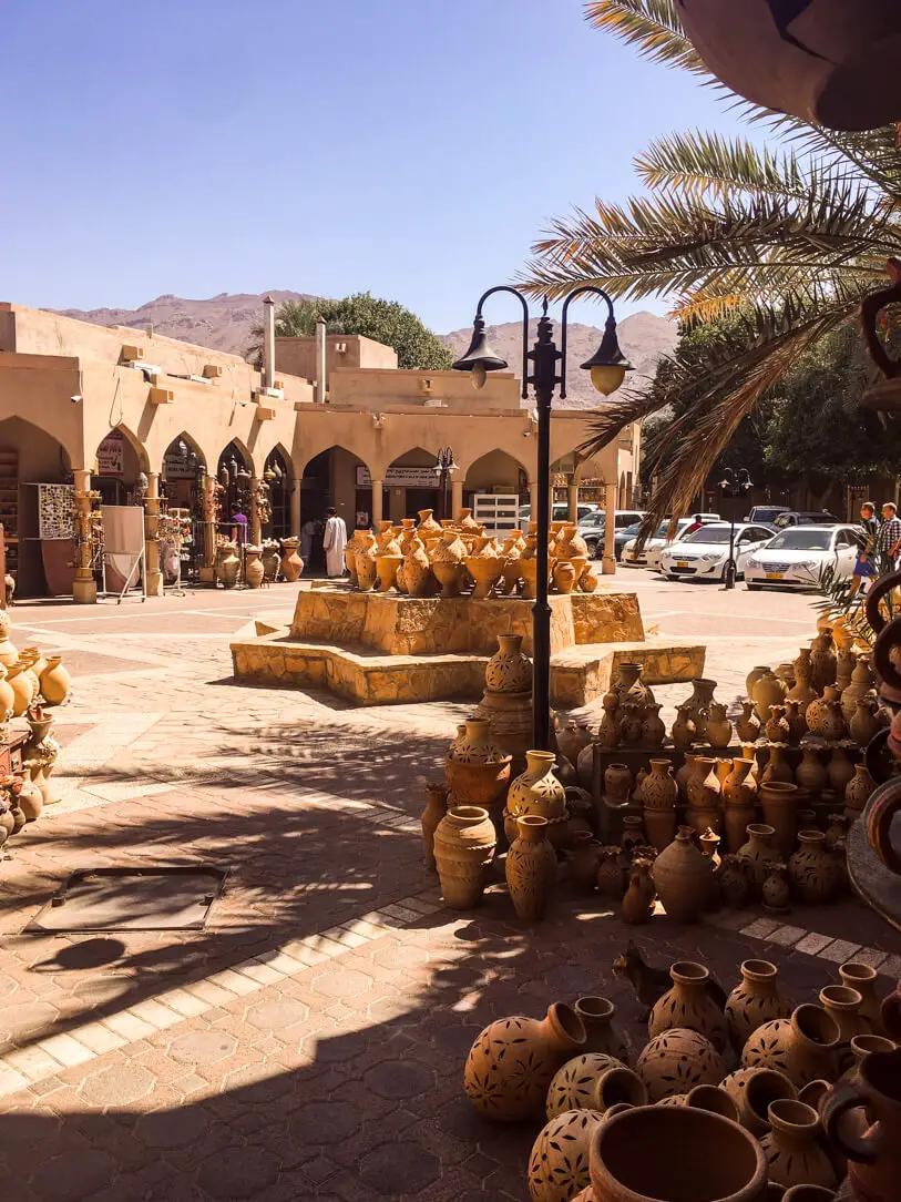 Nizwa Souq on the way to the Jabal Akhdar mountains from Muscat in Oman