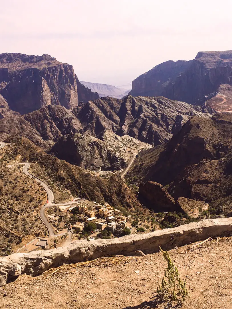 One of the most beautiful places in Oman, the Jabal Akhdar mountain range