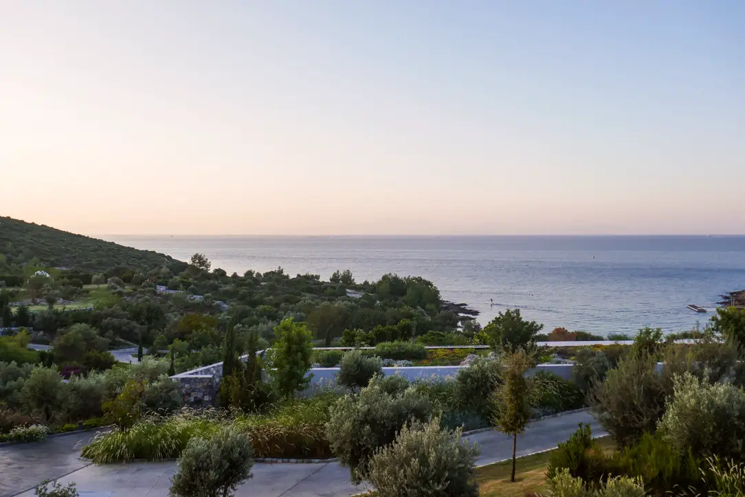 The view over the sea at Six Senses Kaplankayaa spa hotel in Bodrum