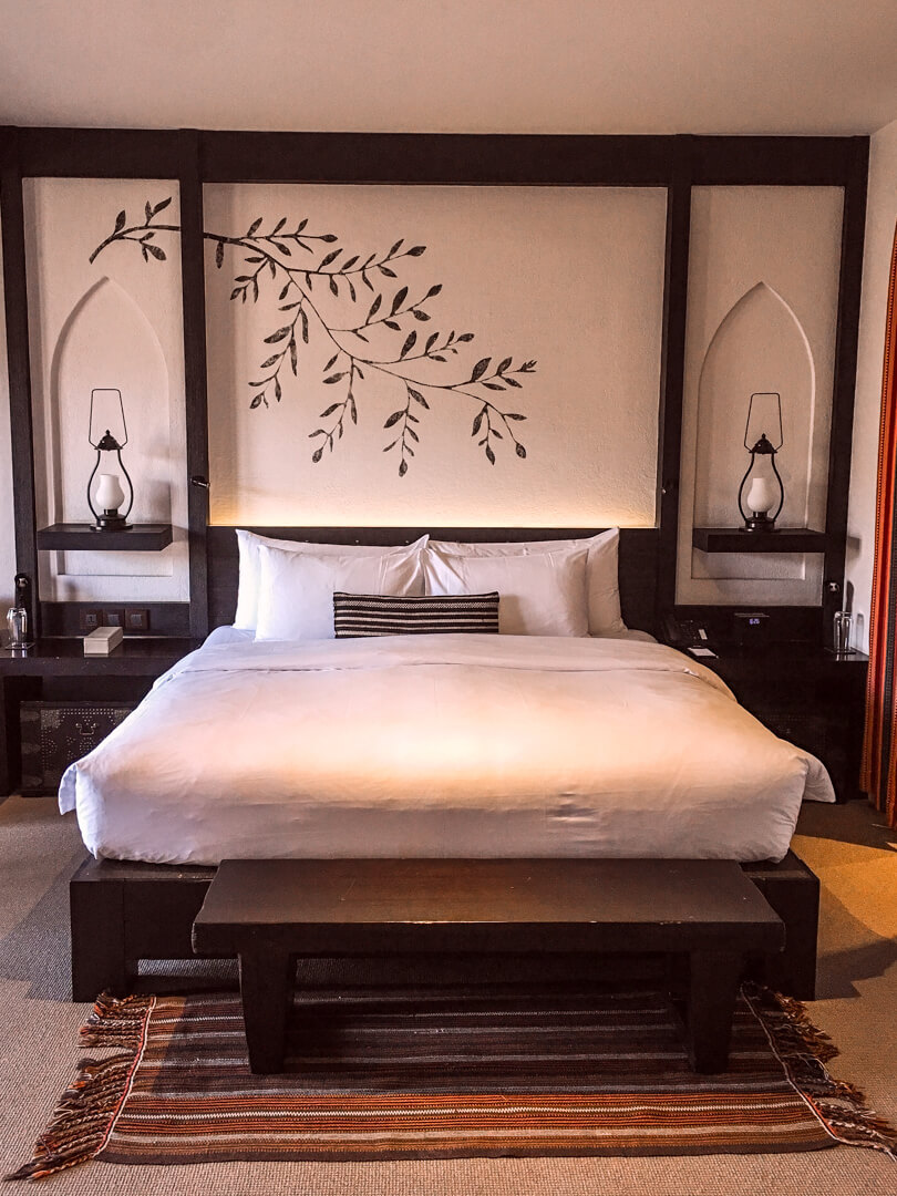 Bedroom at at the Alila Jabal Akhdar luxury hotel