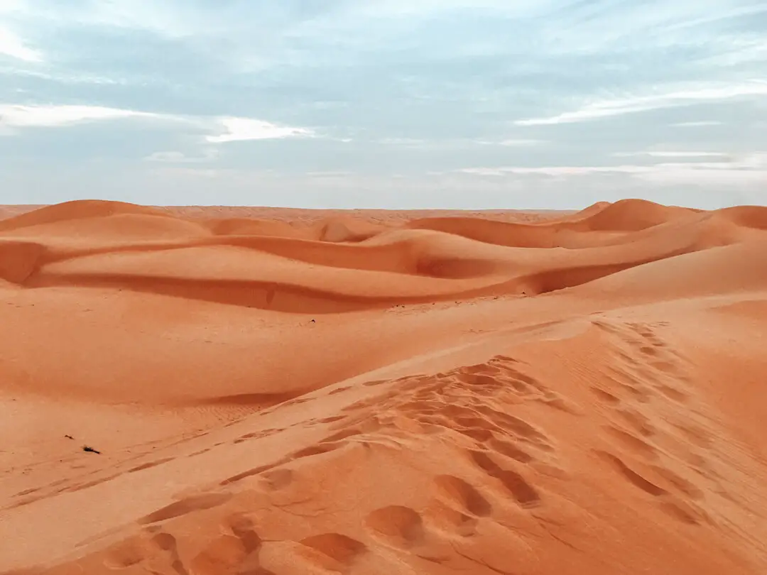 Sand dune at Wahiba Sands desert in Oman