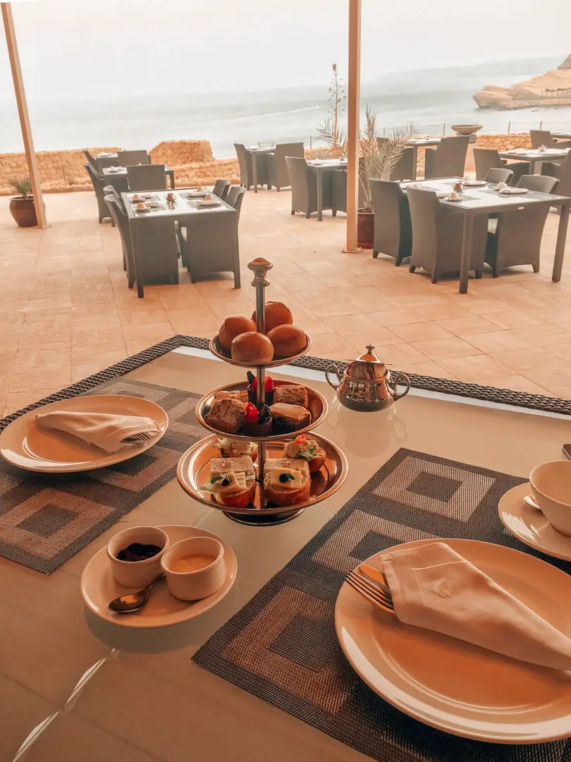 Afternoon tea at the Shangri-La Al Husn in Muscat Oman
