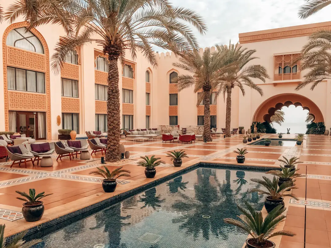 Courtyard at the Shangri-La Al Husn in Muscat Oman
