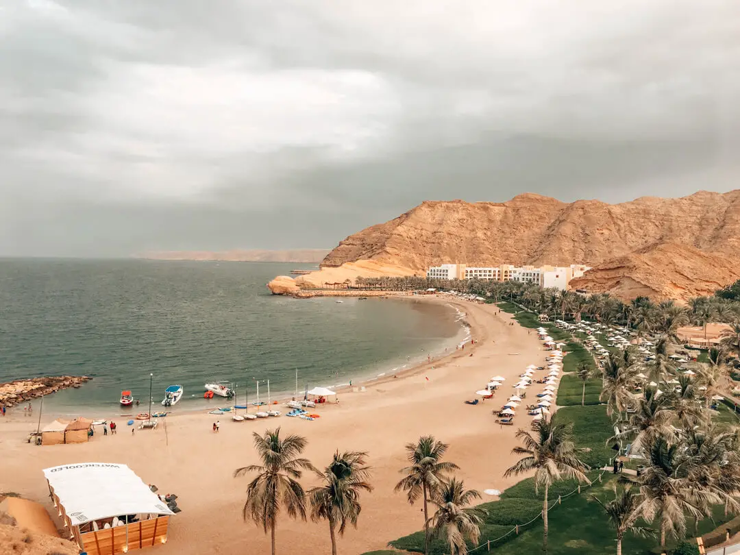View from our sea view room at the Shangri-La Al Husn in Muscat Oman