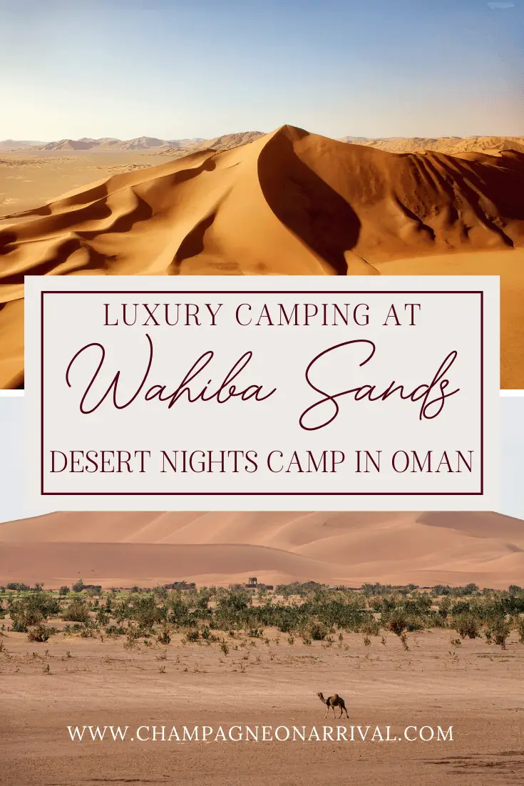 Pin for Luxury Camping at Wahiba Sands Desert Nights Camp in Oman