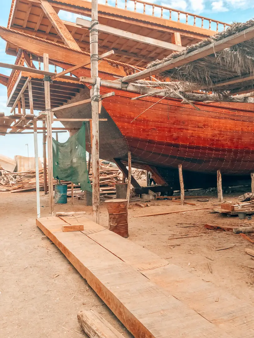 Building traditional dhows in Sur Oman