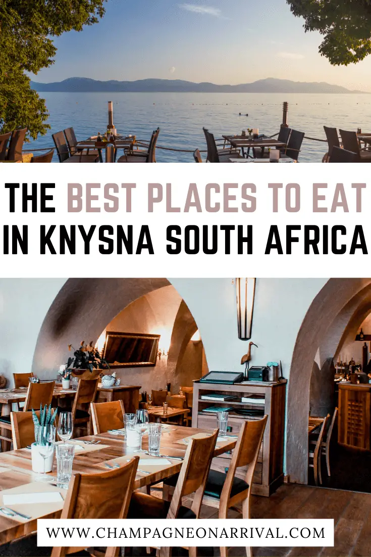 Pin for Best Places to Eat in Knysna on the Garden Route in South Africa