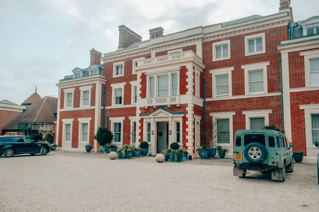 The outside of Heckfield Place, a luxury hotel in Hampshire