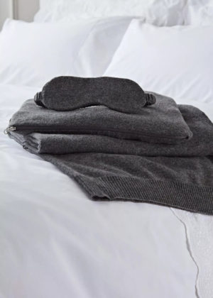 Luxury Travel Gifts for Him: Cashmere Travel Set